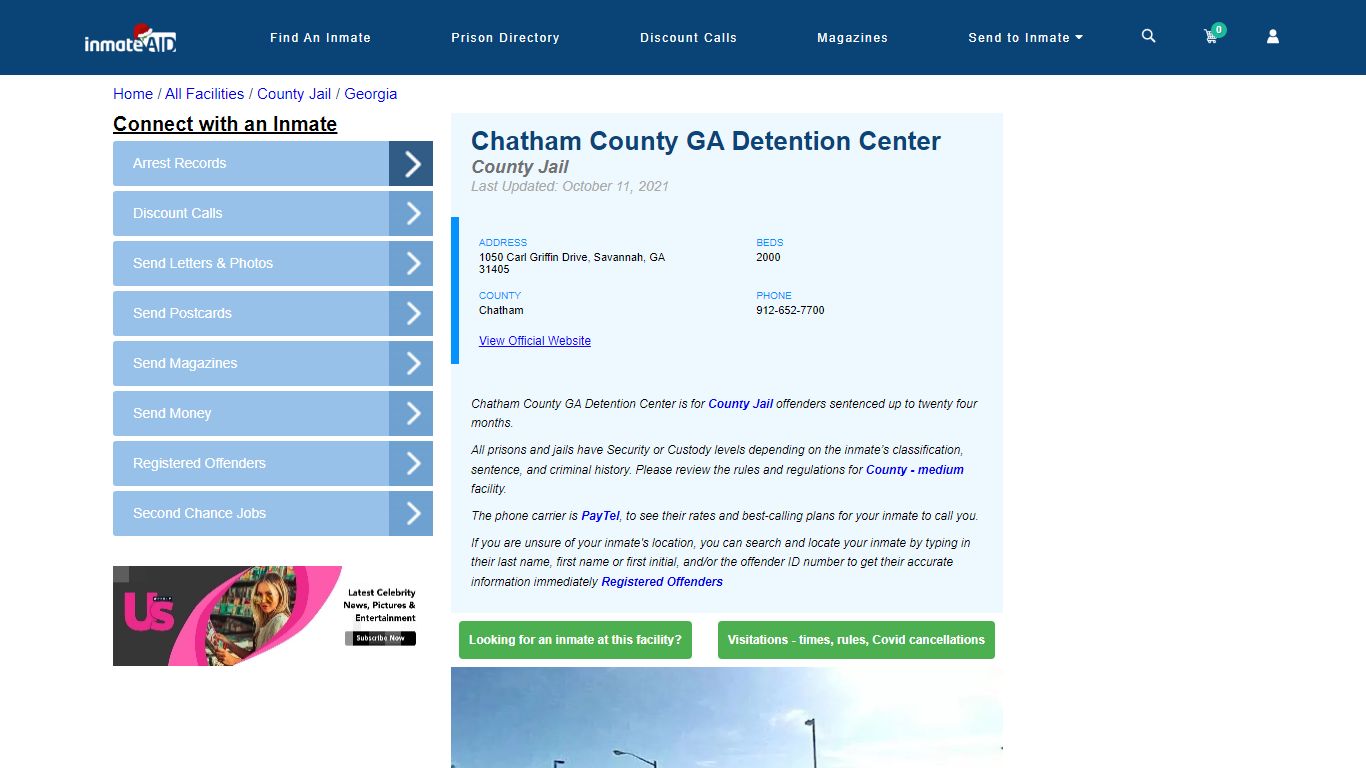 Chatham County GA Detention Center - Inmate Locator - Savannah, GA